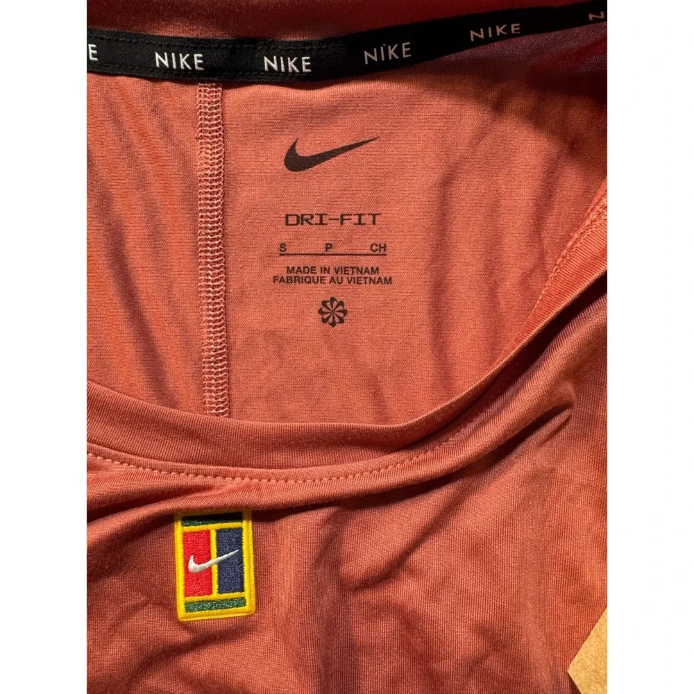 Nike Court Dri-FIT Tennis Top Womens Small Orange
